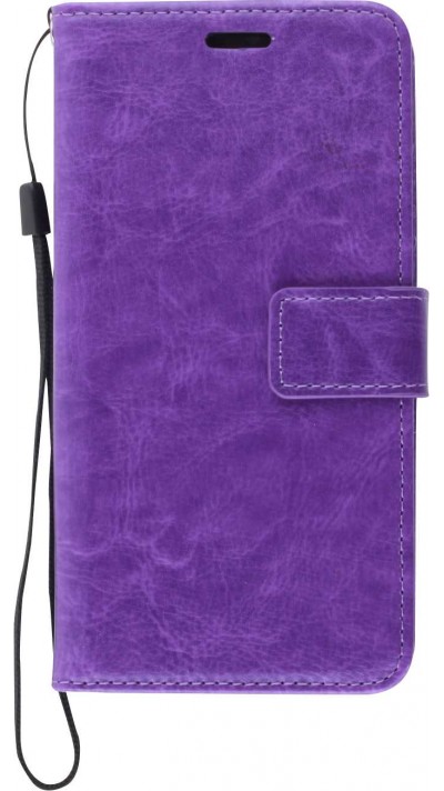 Hülle Samsung Galaxy S21 5G - Premium Flip Leder Tasche - Violett