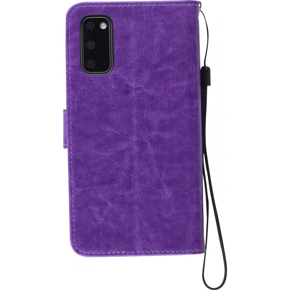 Hülle Samsung Galaxy S22 - Premium Flip Leder Tasche - Violett