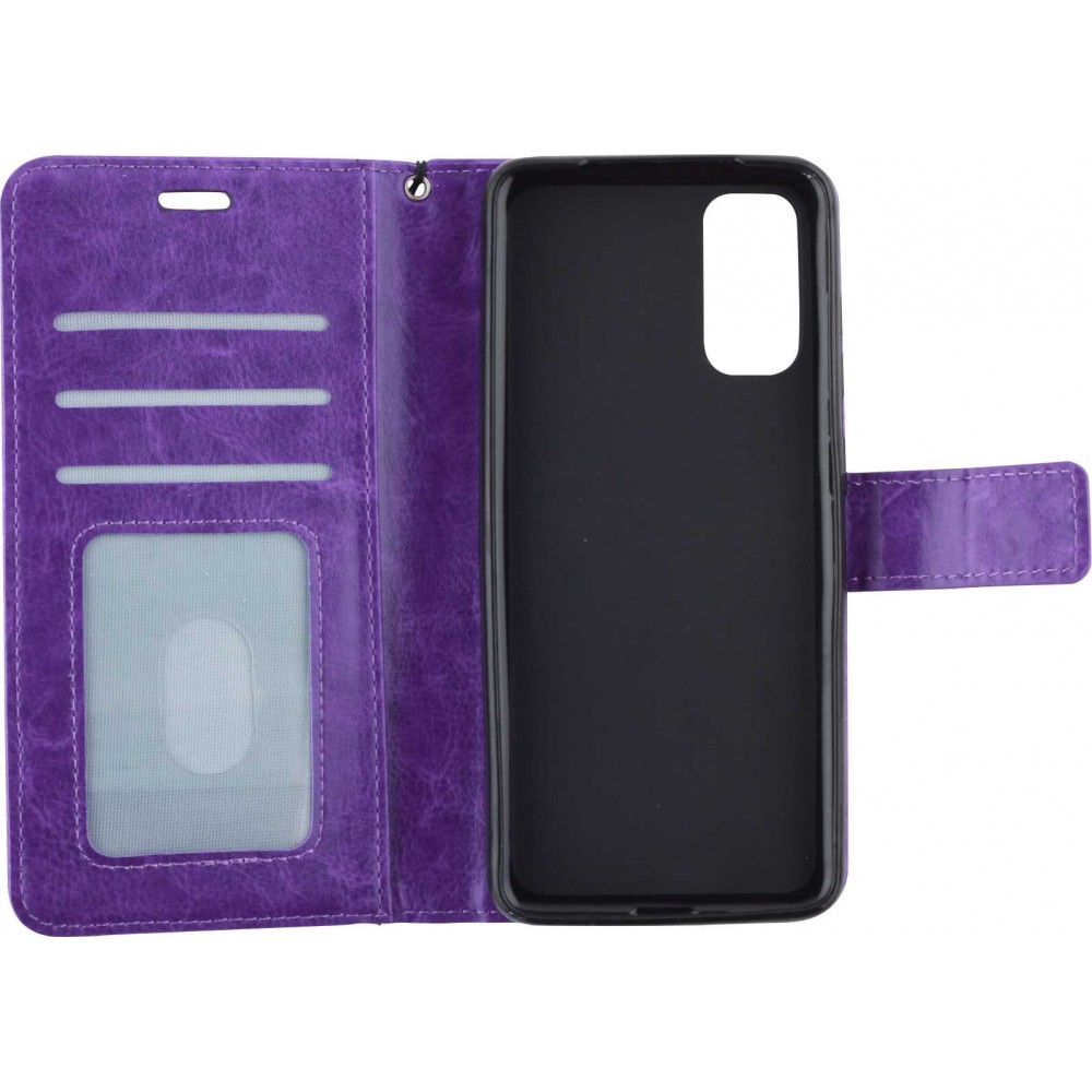 Hülle Samsung Galaxy S23 Ultra - Premium Flip Leder Tasche - Violett
