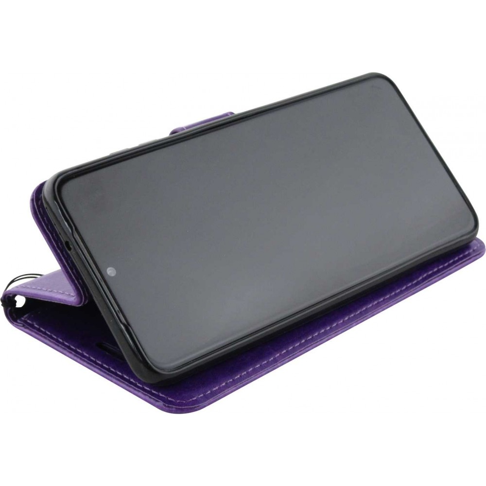 Hülle Samsung Galaxy S23 Ultra - Premium Flip Leder Tasche - Violett