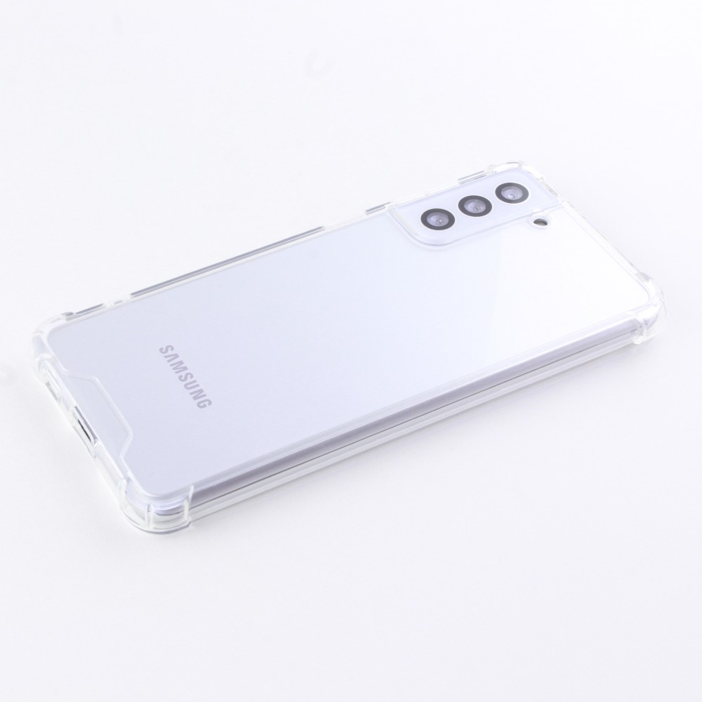 Hülle Samsung Galaxy S21 FE 5G - Bumper Glass TPU Anti-Schock mit Acryl - Transparent