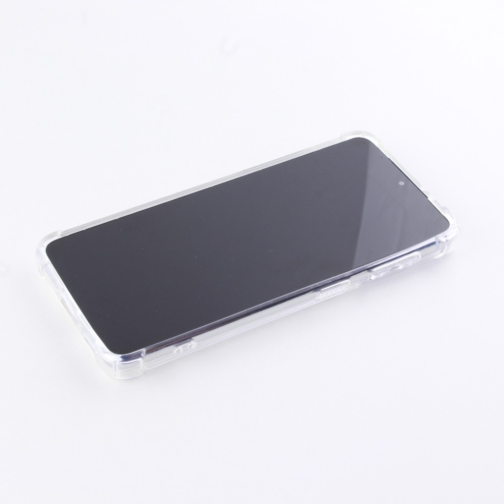 Hülle Samsung Galaxy S21 FE 5G - Bumper Glass TPU Anti-Schock mit Acryl - Transparent