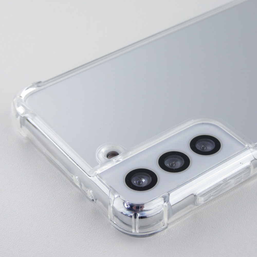 Hülle Samsung Galaxy S21 FE 5G - Bumper Glass TPU Anti-Schock mit Acryl - Transparent
