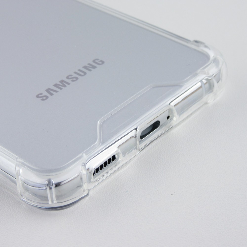 Hülle Samsung Galaxy S21 FE 5G - Bumper Glass TPU Anti-Schock mit Acryl - Transparent