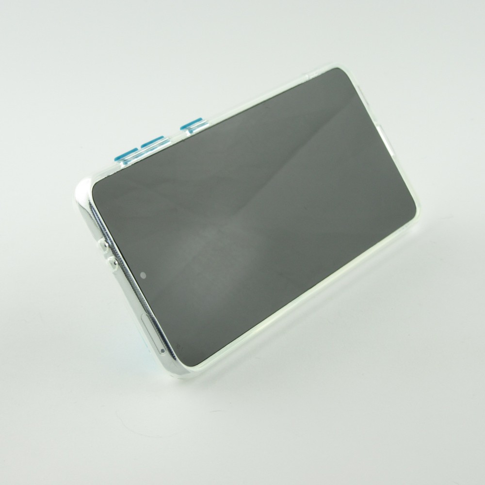 Hülle Samsung Galaxy S23+ - mit Kamera-Slider und Ring blau