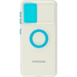 Hülle Samsung Galaxy S23+ - mit Kamera-Slider und Ring blau