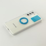 Hülle Samsung Galaxy S23+ - mit Kamera-Slider und Ring blau