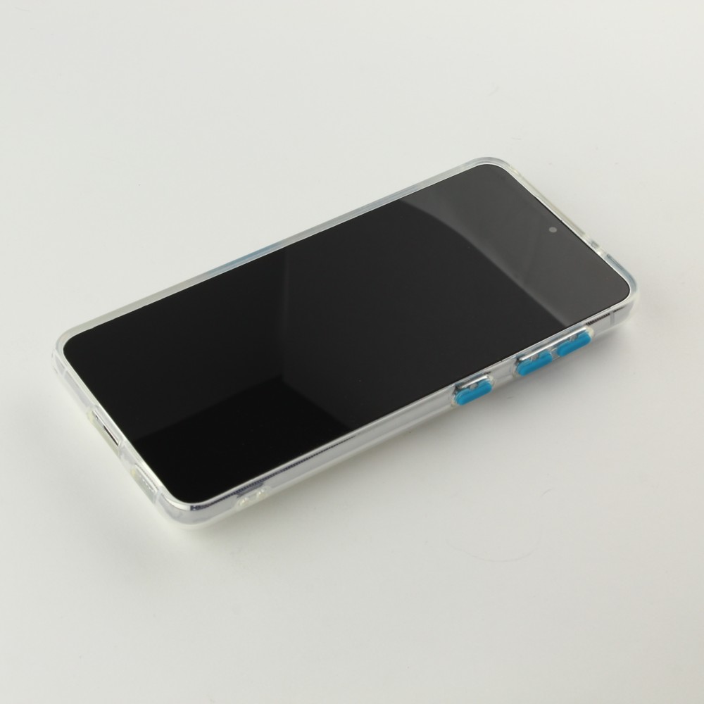 Hülle Samsung Galaxy S23+ - mit Kamera-Slider und Ring blau