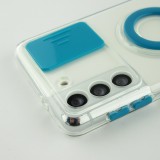 Hülle Samsung Galaxy S23+ - mit Kamera-Slider und Ring blau