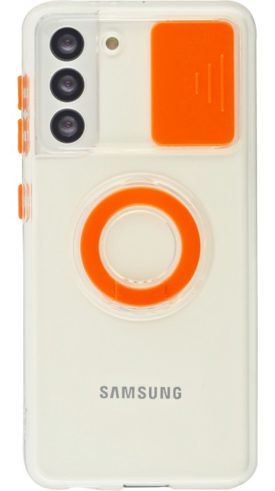 Hülle Samsung Galaxy S23 - mit Kamera-Slider und Ring - Orange