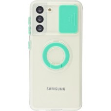 Hülle Samsung Galaxy S23 - mit Kamera-Slider und Ring - Türkis
