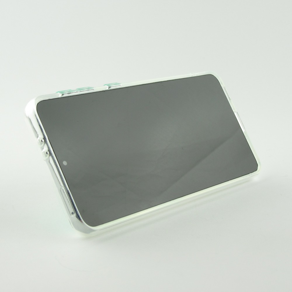 Hülle Samsung Galaxy S23 - mit Kamera-Slider und Ring - Türkis
