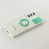 Hülle Samsung Galaxy S23 - mit Kamera-Slider und Ring - Türkis