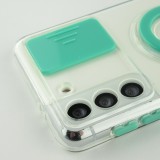 Hülle Samsung Galaxy S23 - mit Kamera-Slider und Ring - Türkis