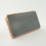 Hülle Samsung Galaxy S25 - Gummi Bronze mit Ring - Rosa