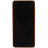 Hülle Samsung Galaxy S25 - Gummi Bronze mit Ring - Rosa