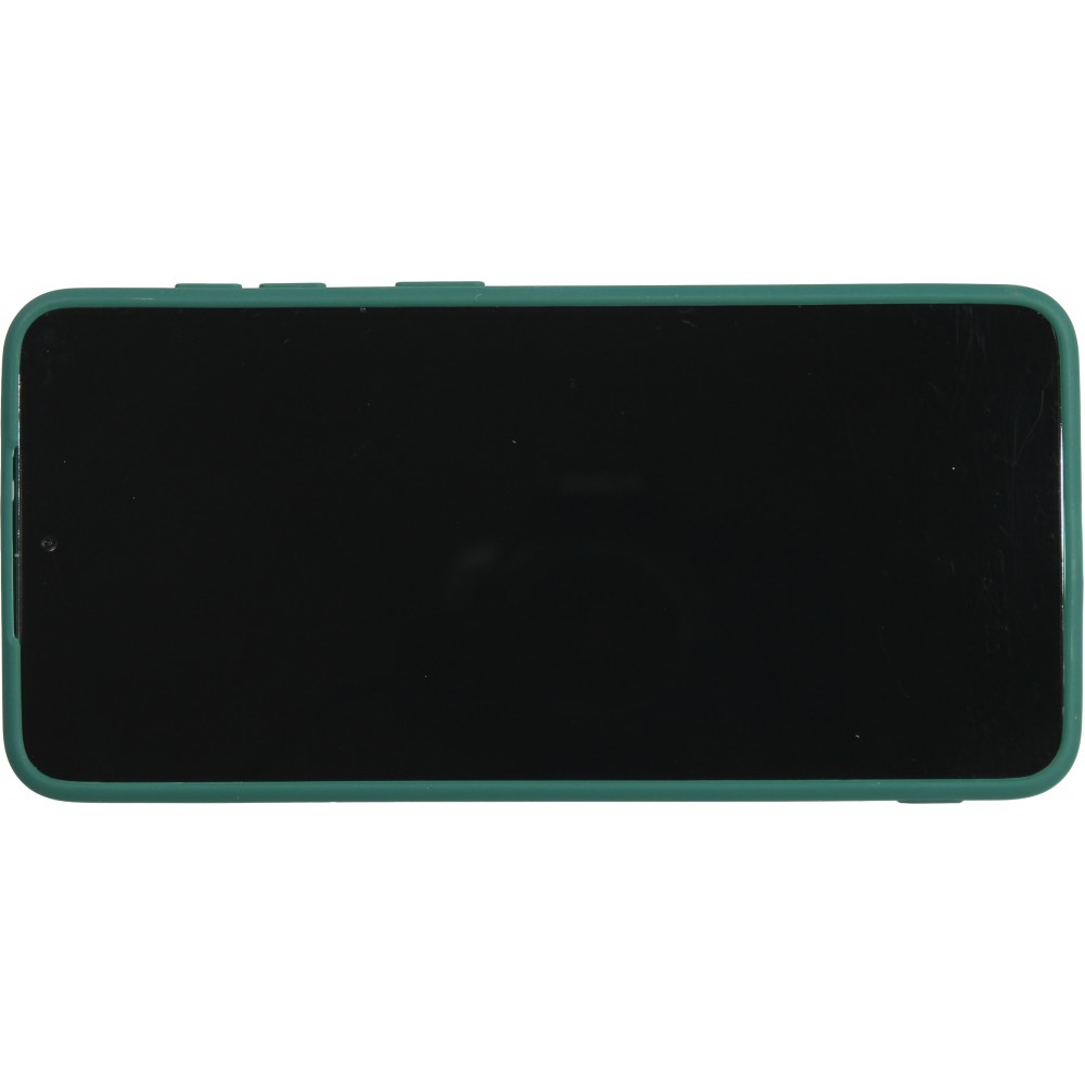 Samsung Galaxy S20 FE 5G Case Hülle - Silikon Mat Herz gold - Dunkelgrün