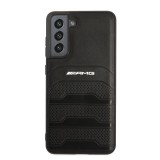Galaxy S21 FE 5G Case Hülle - AMG perforiertes Echtleder - Schwarz