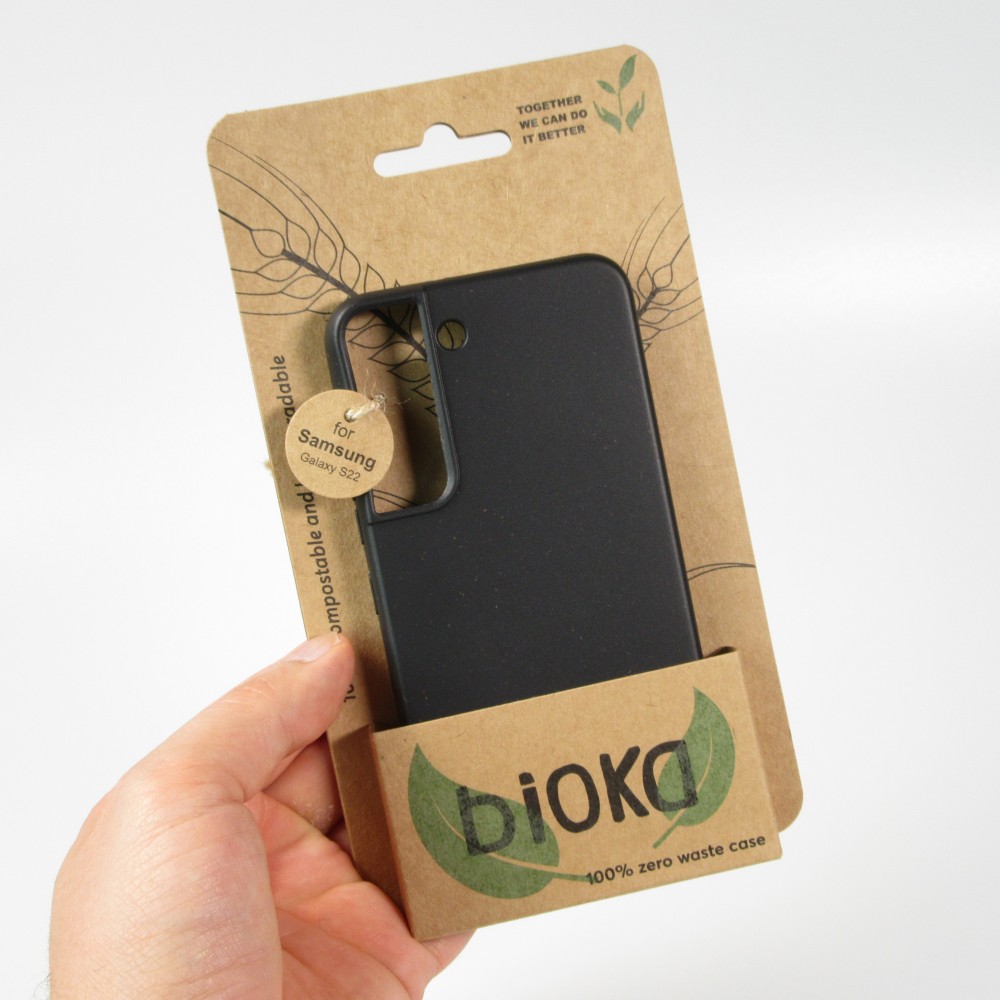 Samsung Galaxy S22+ Case Hülle - Bioka Biologisch Abbaubar Eco-Friendly Kompostierbar - Schwarz