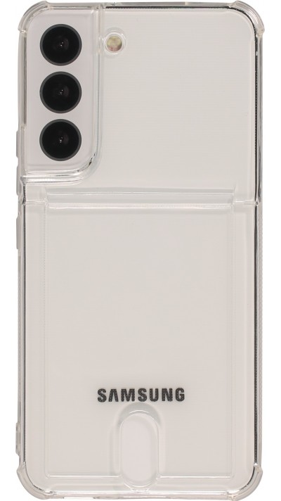 Galaxy S21 FE 5G Case Hülle - Gummi Bumper Kartenhalter - Transparent