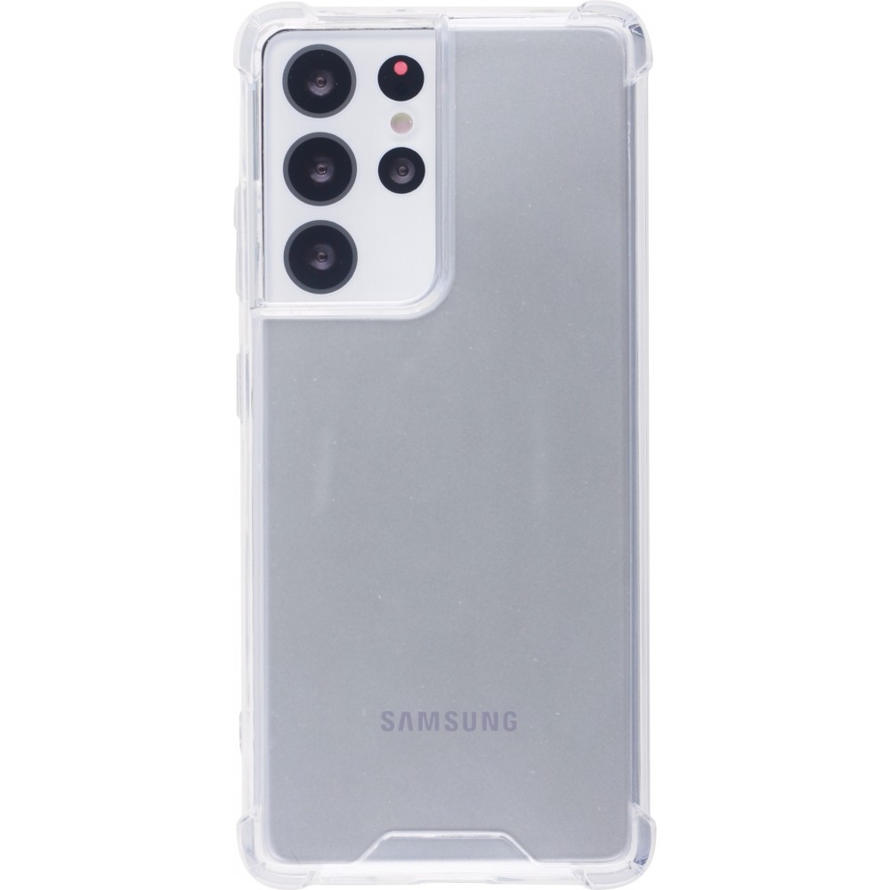 Hülle Samsung Galaxy S23 Ultra - Bumper Glass TPU Anti-Schock mit Acryl - Transparent