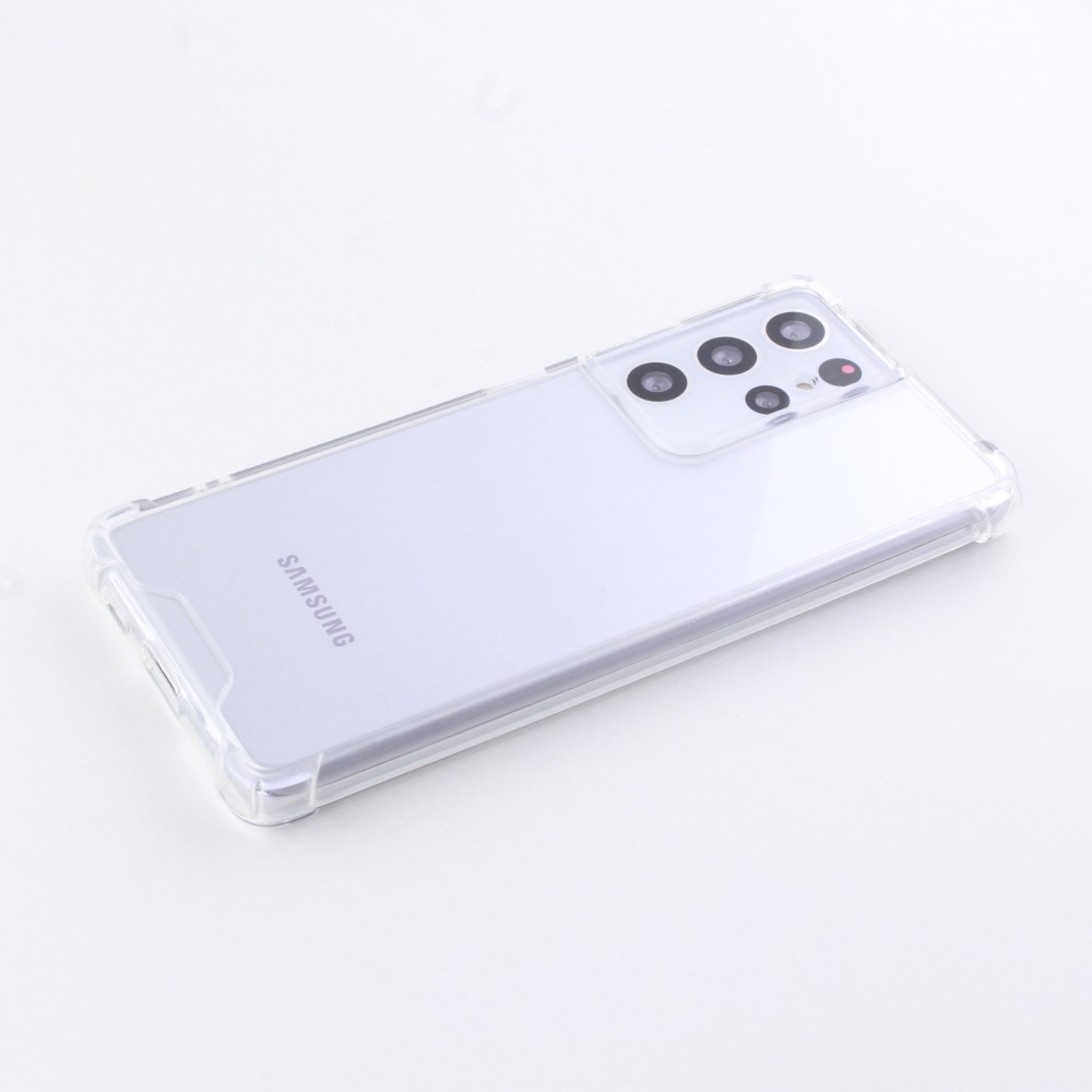 Hülle Samsung Galaxy S23 Ultra - Bumper Glass TPU Anti-Schock mit Acryl - Transparent