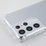 Hülle Samsung Galaxy S23 Ultra - Bumper Glass TPU Anti-Schock mit Acryl - Transparent