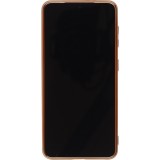 Hülle Samsung Galaxy S21 Ultra 5G - Gummi Bronze mit Ring - Rosa