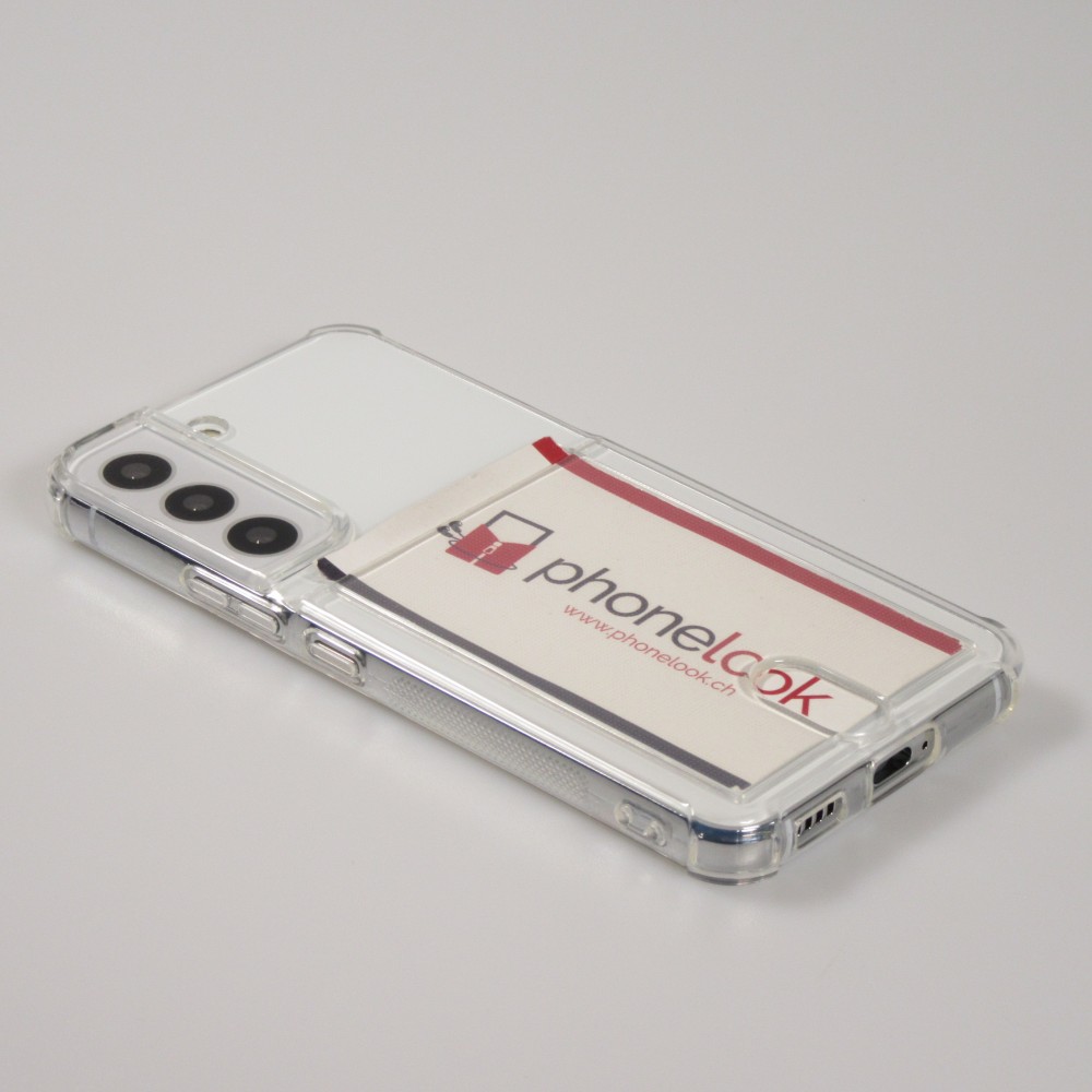 Samsung Galaxy S24 Case Hülle - Gummi Bumper Kartenhalter - Transparent