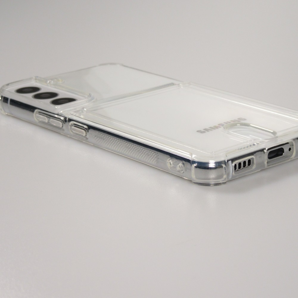 Samsung Galaxy S24 Case Hülle - Gummi Bumper Kartenhalter - Transparent