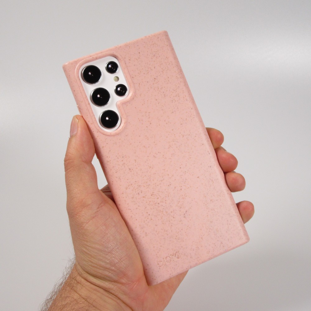 Galaxy S22 Ultra Case Hülle - Bioka Biologisch Abbaubar Eco-Friendly Kompostierbar - Rosa