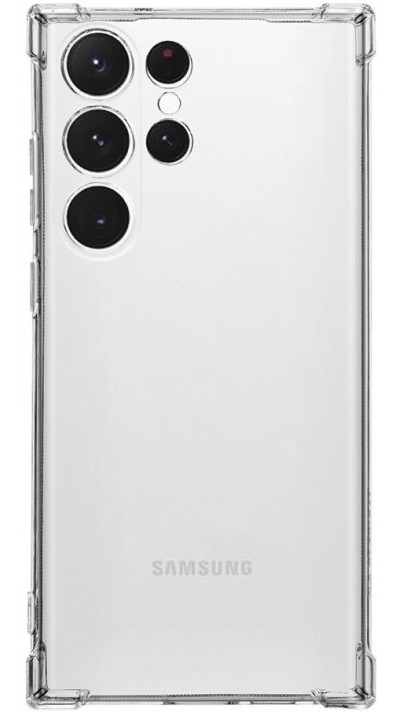 Samsung Galaxy S23 Ultra Case Hülle - Gummi Transparent Gel Bumper mit extra Schutz für Ecken Antischock