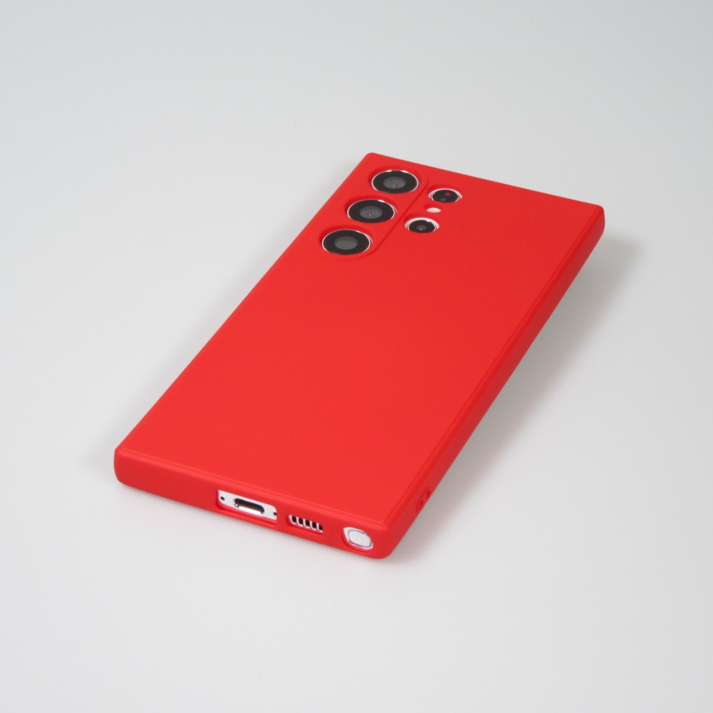 Galaxy S23 Ultra Case Hülle - Silikon soft touch - Rot