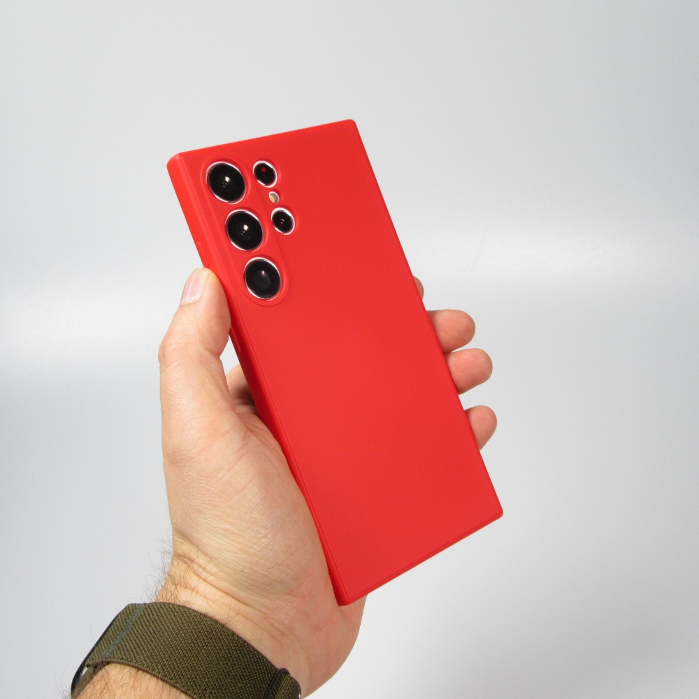 Galaxy S23 Ultra Case Hülle - Silikon soft touch - Rot