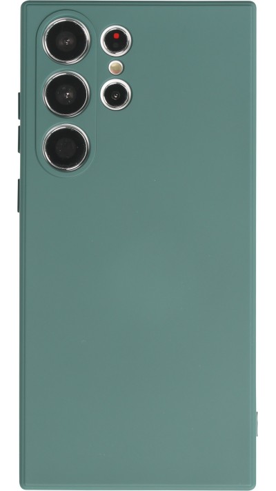 Galaxy S23 Ultra Case Hülle - Silikon soft touch - Dunkelgrün