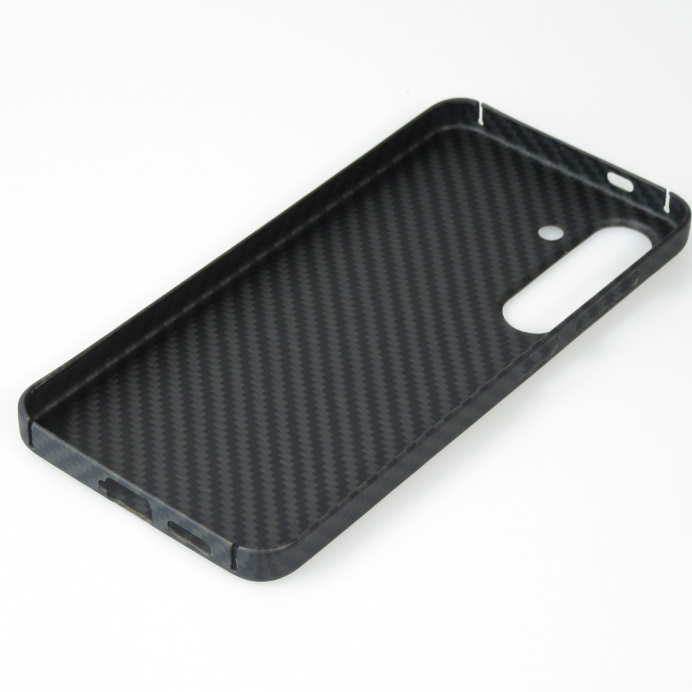 Samsung Galaxy S24 Case Hülle - Carbomile Schutzcase aus echtem Aramid Carbonfaser - Schwarz