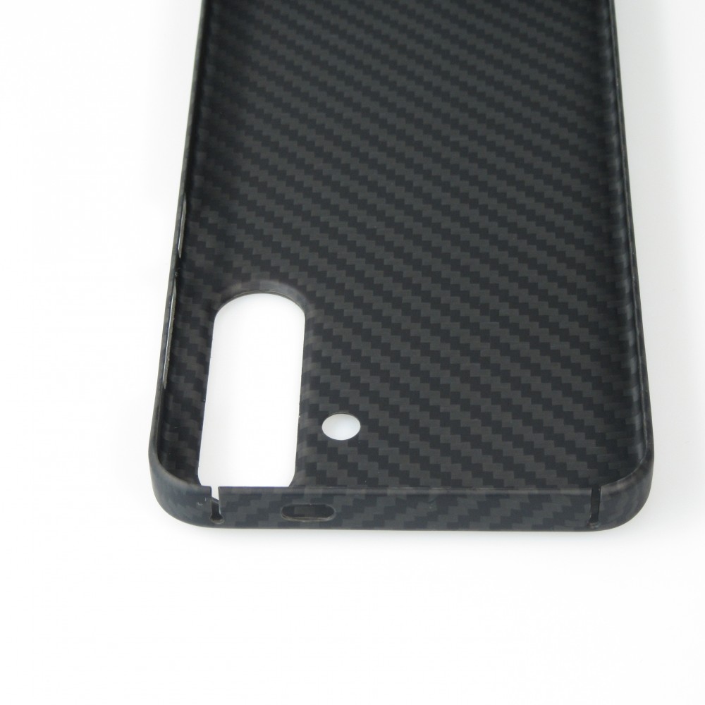 Samsung Galaxy S24 Case Hülle - Carbomile Schutzcase aus echtem Aramid Carbonfaser - Schwarz
