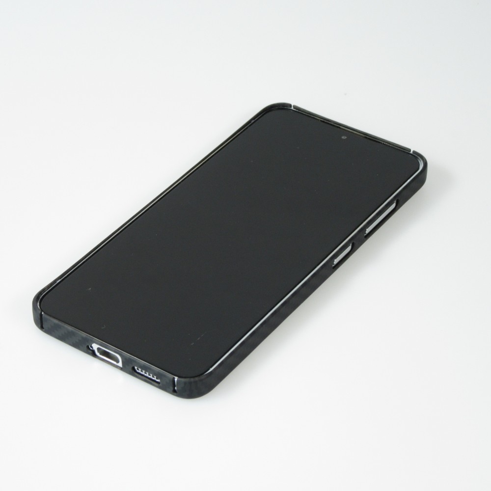 Samsung Galaxy S24 Case Hülle - Carbomile Schutzcase aus echtem Aramid Carbonfaser - Schwarz