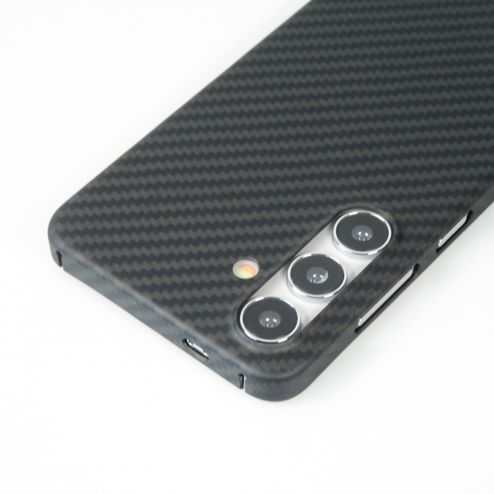 Samsung Galaxy S24 Case Hülle - Carbomile Schutzcase aus echtem Aramid Carbonfaser - Schwarz