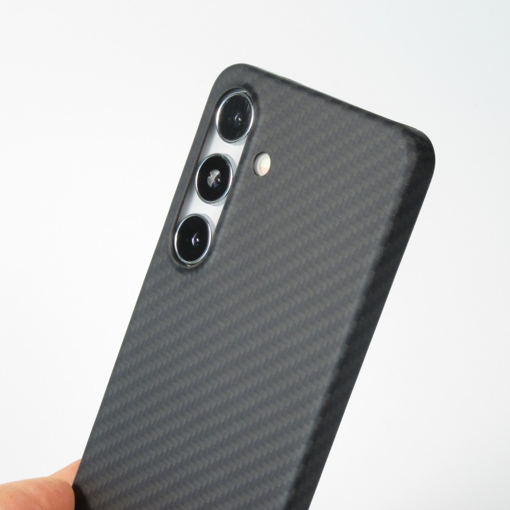 Samsung Galaxy S24 Case Hülle - Carbomile Schutzcase aus echtem Aramid Carbonfaser - Schwarz