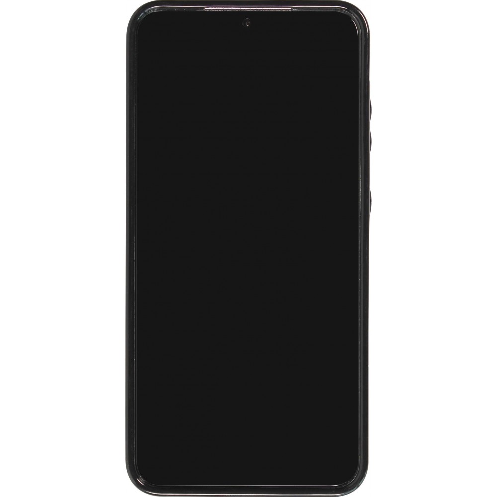 Galaxy S24 Case H&uuml;lle - Silikon case mit Kunstleder Oberfl&auml;che und aufklappbarem Portemonnaie - Rosa