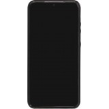 Galaxy S24 Case H&uuml;lle - Silikon case mit Kunstleder Oberfl&auml;che und aufklappbarem Portemonnaie - Rosa