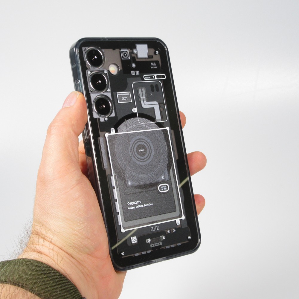 Samsung Galaxy S24+ Case Hülle - Gummi Silikon Machine Armor Galaxy Edition ZeroOne - Schwarz