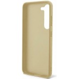 Galaxy S24 Case Hülle - Guess Gold Paillettes mit goldenem Metall-Logo - Gold