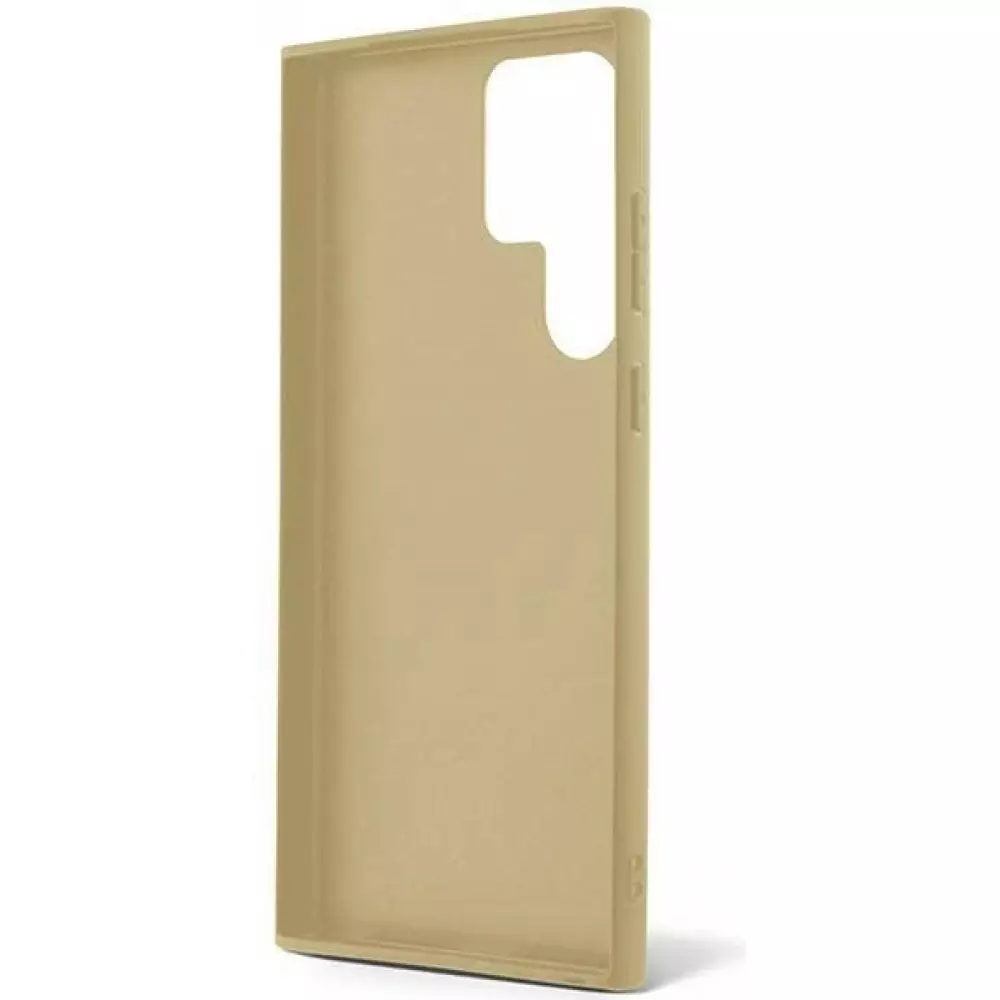 Galaxy S24 Ultra Case H&uuml;lle - Guess Gold Paillettes mit goldenem Metall-Logo - Gold