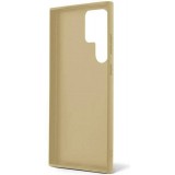 Galaxy S24 Ultra Case Hülle - Guess Gold Paillettes mit goldenem Metall-Logo - Gold