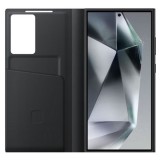 Galaxy S24 Ultra Case Hülle - Smart View Wallet Case - Schwarz