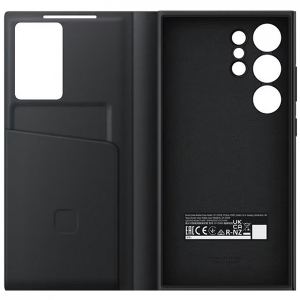 Galaxy S24 Ultra Case Hülle - Smart View Wallet Case - Schwarz