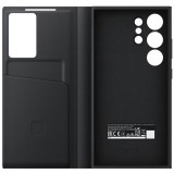 Galaxy S24 Ultra Case Hülle - Smart View Wallet Case - Schwarz