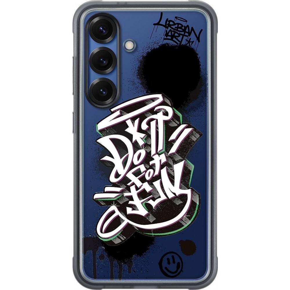 Coque Samsung Galaxy S25 - FlipSuit Urban Art Do it for Fun - Noir